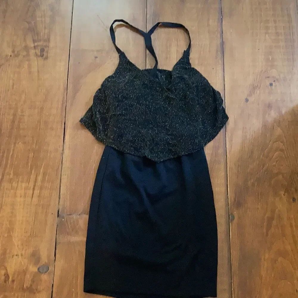 Black and gold dress
